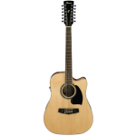 Ibanez PF1512ECE-NT 12-STRING Acoustic Guitar W Eq : Natural High Gloss