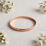 6MM Rose Gold Plated Stainless Steel Bangle 70MM