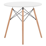 Smte Modern Mid Century Round Kitchen Dining Side Table With Keychain