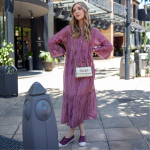 Overdyed Double Layer Silky Dress - Berry Free