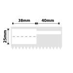 NB582 - - K3 Only - 38X25+40MM - 1 000 White Cable Labels
