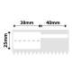 NB582 - NIIMBOT - K3 ONLY - 38X25+40MM - 1 000 WHITE CABLE LABELS