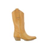 Leather Knee High Boots-tan