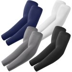 Roxun 4 Pairs Arm Sleeves Cooling Uv Sun Protection Sports Compression For Men women Black+white+dark Gray+navy