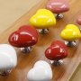 1PC Colorful Heart-shaped Toilet Press Button Creative Bathroom Toilet Tank Button Auxiliary Fashion Love Button