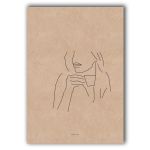 Woman Drinking Coffee Art Print