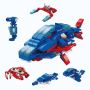 138 Piece - Marine Life Building Blocks - Blue & Red
