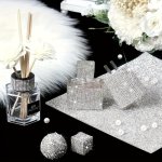 1PC Self-adhesive Rhinestone Crystal Sticker 20CM 12CM Glittering Diy Bling Decal For Home & Car Multipurpose Sparkling Rhinesto