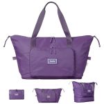 The Foldie Foldable Travel Tote Bag For Women - 40L Weekender Overnight Bag Duffel With Multiple Pockets And Luggage Sleeve - Ai