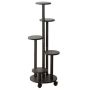 Multifunctional Plant Shelf With Smooth Brake Wheels Wooden Plant Stand