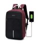 Astrum LB220 15 Oxford Laptop Backpack With Lock And USB Charging Port - Red / Black