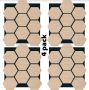 Echo-less Wood Hexagon Acoustic Panel 4 Pack Oak