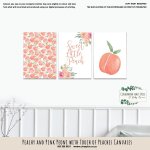 Canvas Peachy And Pink Peoni With Touch Of Peaches