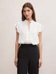 Jennie Flutter Sleeve Blouse - 18 Porcelain