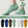 7 Pairs Of Men's Simple Cotton Blend Low Cut Ankle Socks Anti Odor & Sweat Absorption Breathable Socks For Spring And Summer