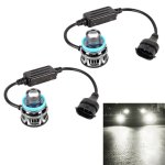 1 Pair H11 27W DC12V Car Aluminum Alloy Flashing LED Headlight White Light