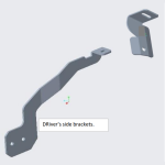 Toyota Hilux GD6 Model 2016 – 2020 – Top Support Bracket Set –