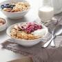 Smartware Bright White 9.5 Inches Serving Bowls Set Of 4 And Get Another 4 Free 50 Ounces Salad Bowl Premium Porcelain Mixing Bowls Large