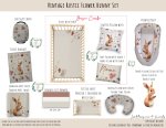 Cot Duvet Bedding Vintage Rustic Flower Bunny Set