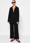 Slit Detailed Cardigan-pants Knitwear Set - Black