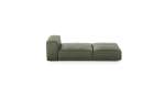 Lounger - Leather - Olive - 220CM X 105CM