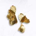 Texured Petal Earrings - Gold Free