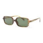 Brown Wood Square Sunglasses