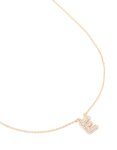 Kids Gold Cubic Zirconia Letter I Necklace