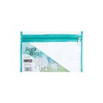 Zip Book A5 Clear Turq Meeco