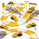 280-PIECE Construction Race Tracks For Kids Toys Building Railway Track Set