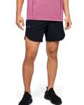Men's Ua Stretch Woven Shorts - Black Black Metallic Solder XL
