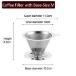 Coffee Accessories Filter 304 Stainless Steel Double Size M With Base