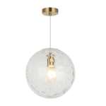 Tyco Glass And Metal Pendant Light Gold