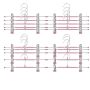 20 Pack Pants Hangers With Clips Adjustable Skirt Trousers Hanger