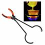Salmue Crucible Tong Gold Melting Furnace Holder Clamp Steel Crucible Tong Gold Melting Furnace Holder Clamp Crucible Tongs For Casting Precious Metals Jewelry Making Tool