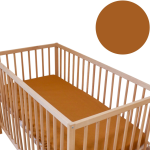 Xoxo Baby Plain Terra-cotta Fitted Sheet Large