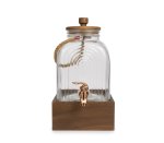 3L Glass Dispenser With Wdn Lid & Square Base