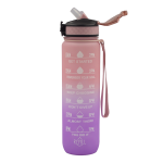 The Original Motivational Time Marker Water Bottle - Pink And Purple