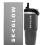 Skyglow -stainless Steel Tumbler With Straw Vacuum Insulated Water Bottle - Graphite Grey