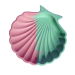 Eco-resin Clamshell Trinket Tray - Mint & Pink