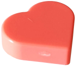 Parts Tile Round 1 X 1 Heart 39739 - Coral