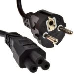 Clover Euro Wall Plug Small 3 On End 3PSH Clvr 0.75X3 Bk L:1.800