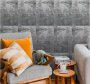 Gray Textured Design Metal Effect Wallpaper