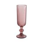 Ribbed Plum Champagne Glass