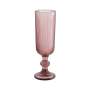 Ribbed Plum Champagne Glass