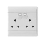 Cbi Plug Switch Double 4X4 White From Agrinet