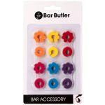 Bar Butler Wine Glass Coloured Silicone Stem Markers - 12 Piece Set