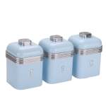 Retro Deluxe 3 Piece Canister Set Blue