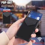 Sleek Men's Slim Aluminum Wallet - Secure Anti-theft With Automatic Pop-up Card Holder Compact For Id & Credit Cards Black