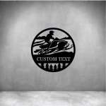 Jet Ski With Custom Text - 300MM Matt Gold